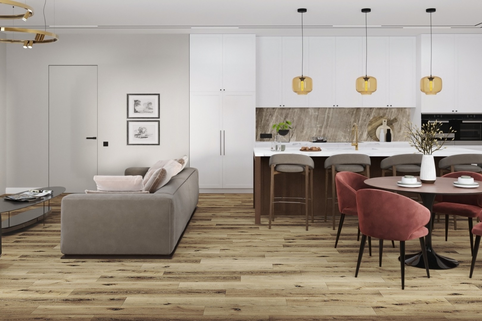 DAMY FLOOR FAMILY T7020-4-LVT Дуб Провинциальный