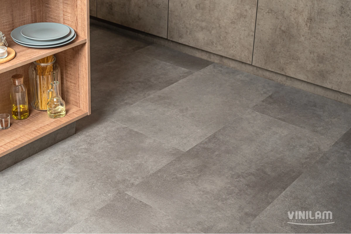 Vinilam Ceramo 71610 Цемент Стальной