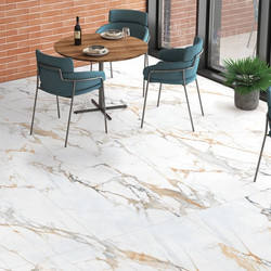 Stone Floor Мрамор Бело-золотой