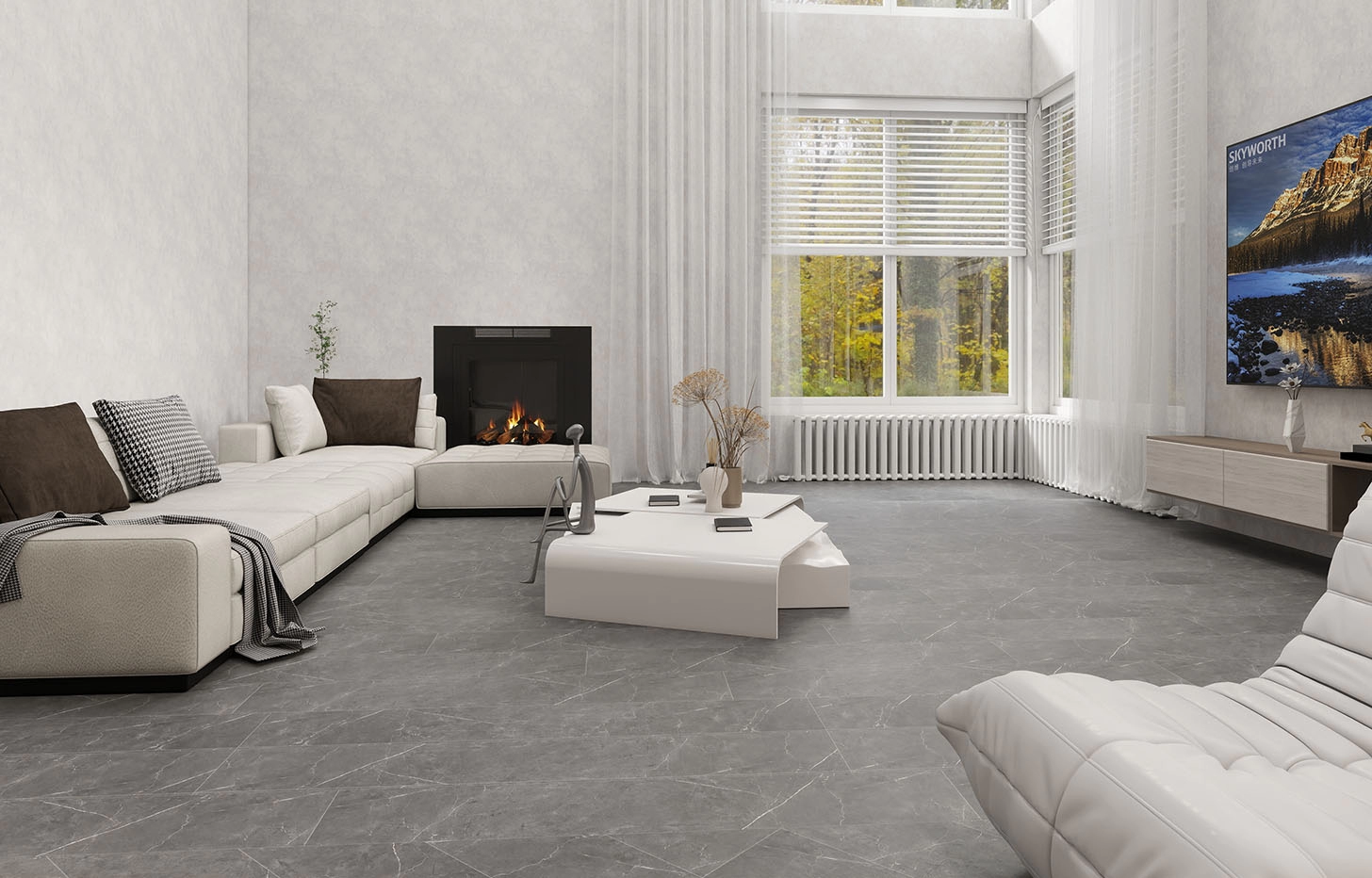 Stone Floor Мрамор Графитовый