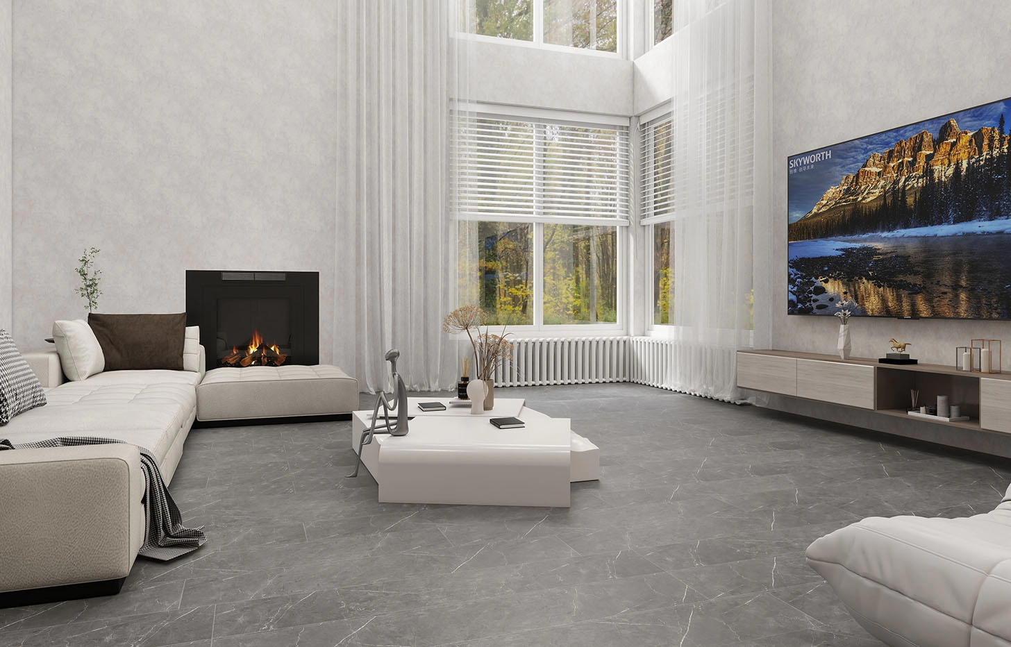 Stone Floor Мрамор Графитовый