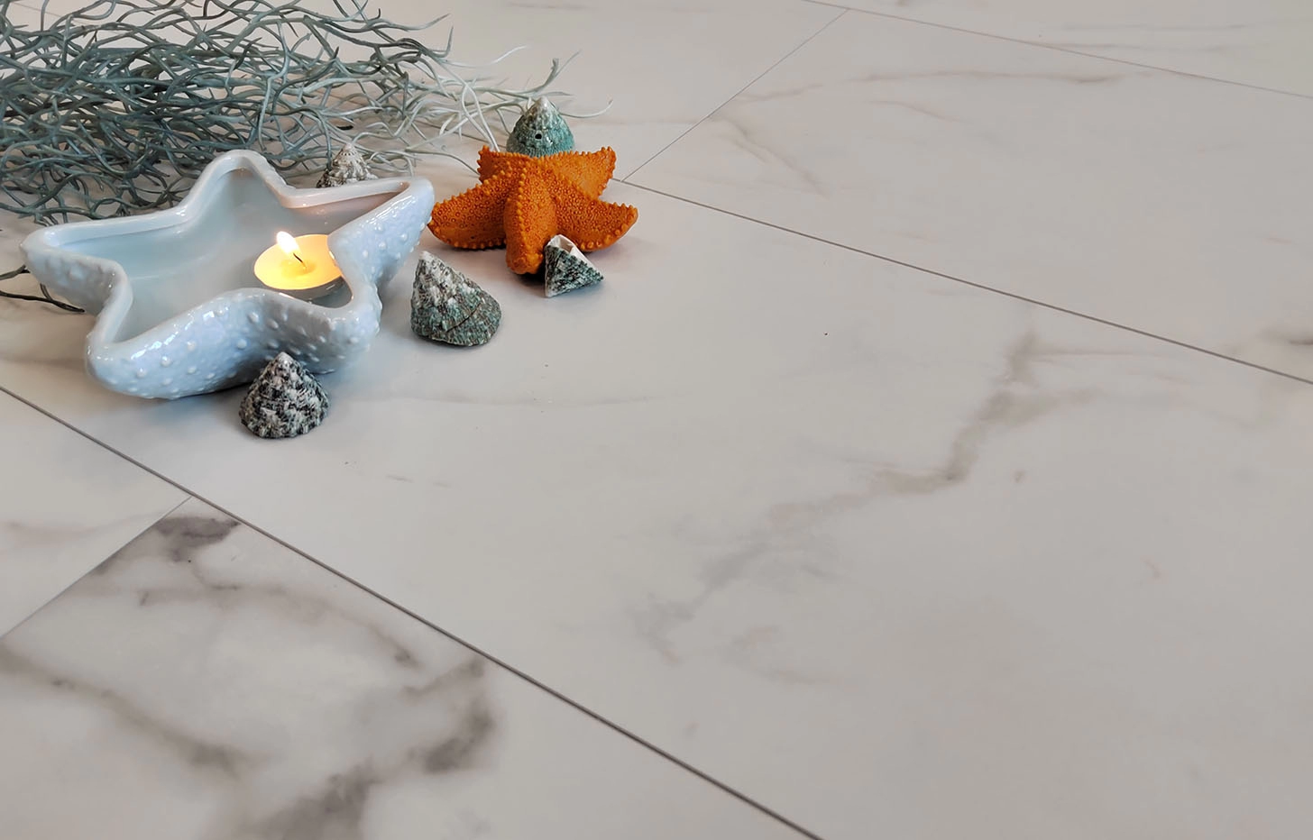 Stone Floor Бело-серый Мрамор