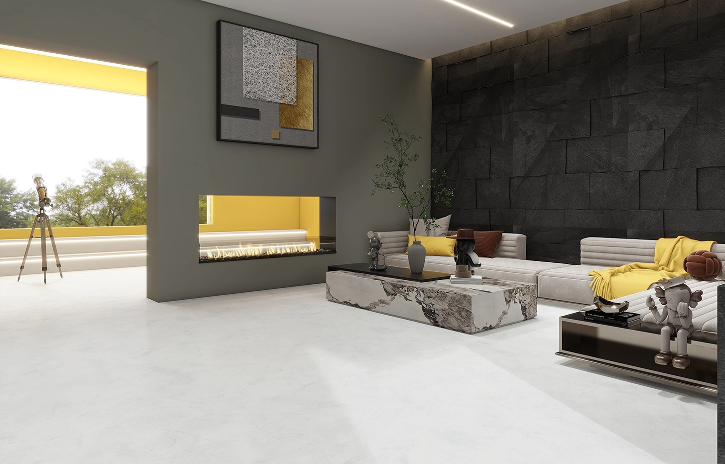 Stone Floor Серый Мрамор