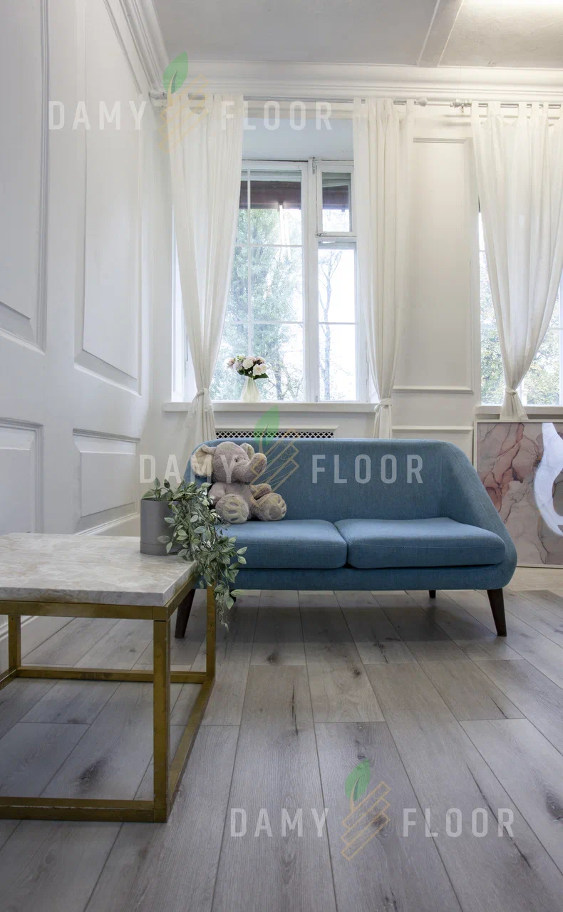 DAMY FLOOR FAMILY 7020-2-LVT Дуб Классический Серый