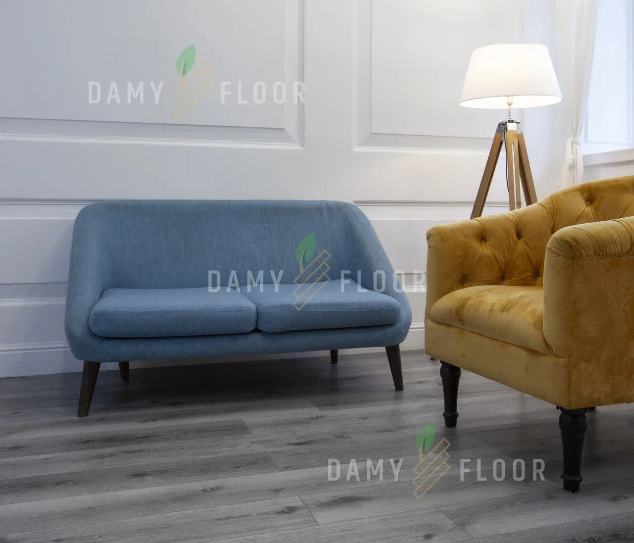 DAMY FLOOR FAMILY 7020-23-LVT Дуб Сильвер