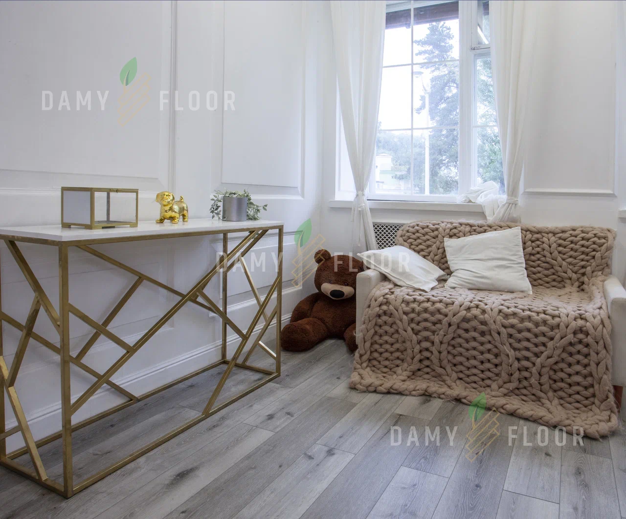 DAMY FLOOR FAMILY 7020-5D-LVT Дуб Состаренный Серый