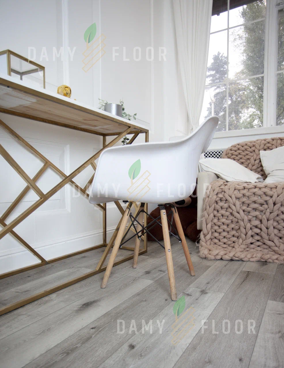 DAMY FLOOR FAMILY 7020-5D-LVT Дуб Состаренный Серый