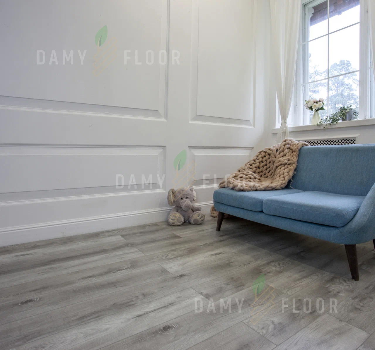 DAMY FLOOR FAMILY 369-28-LVT Дуб Рустикальный серый
