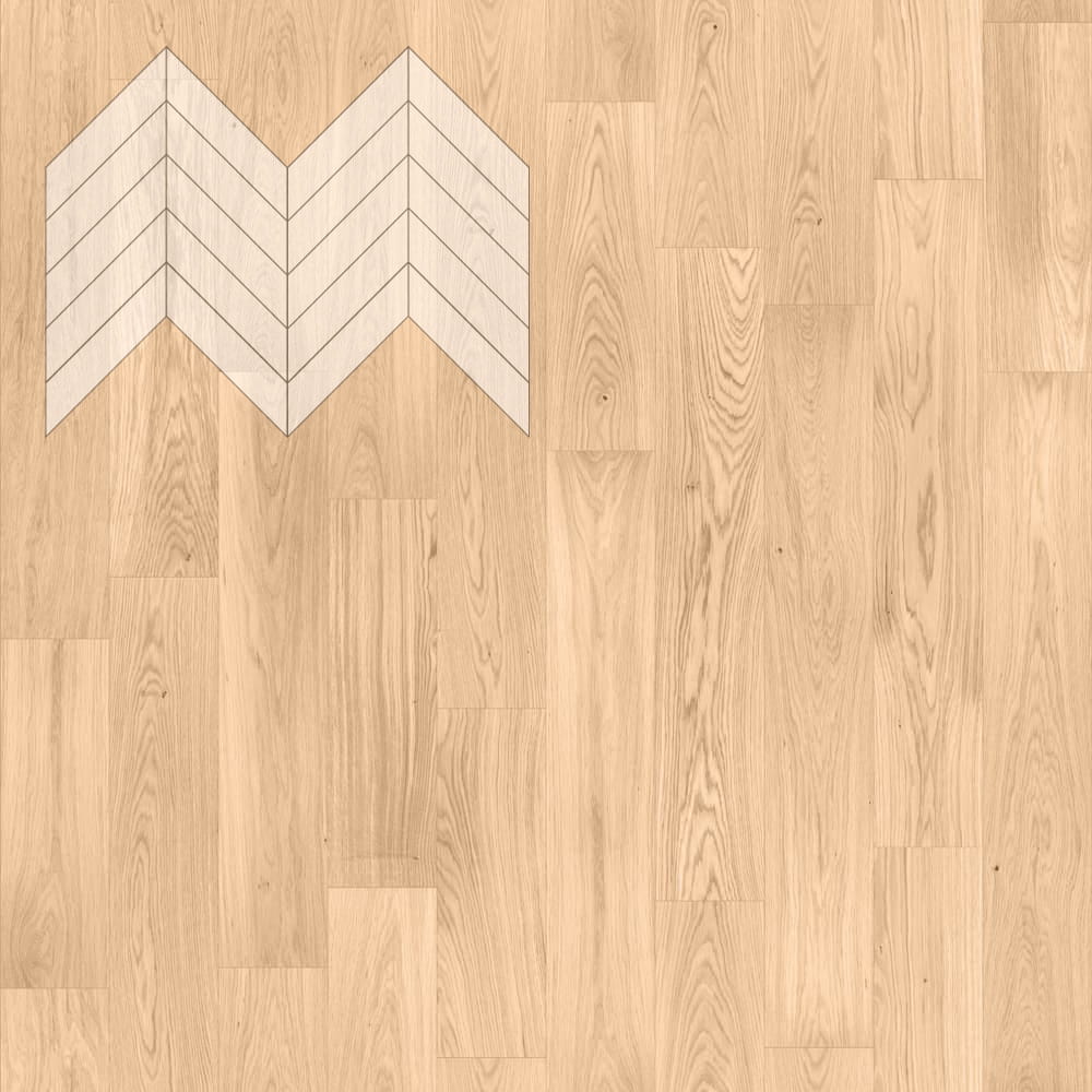 Lab Arte Chevron Дуб Натур Блонд лак 600/510х90х14/3/45°