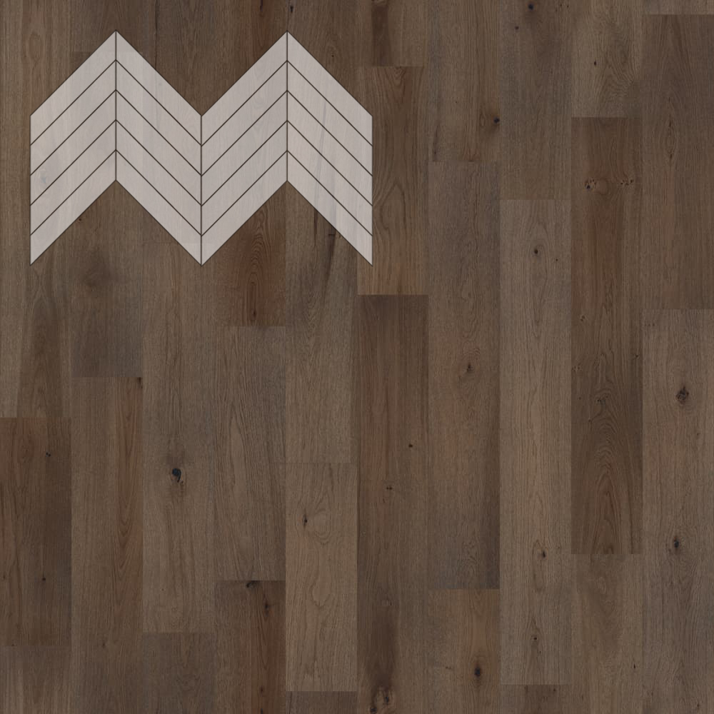 Lab Arte Chevron Дуб Рустик Кайт лак 600/510х90х14/3/45°