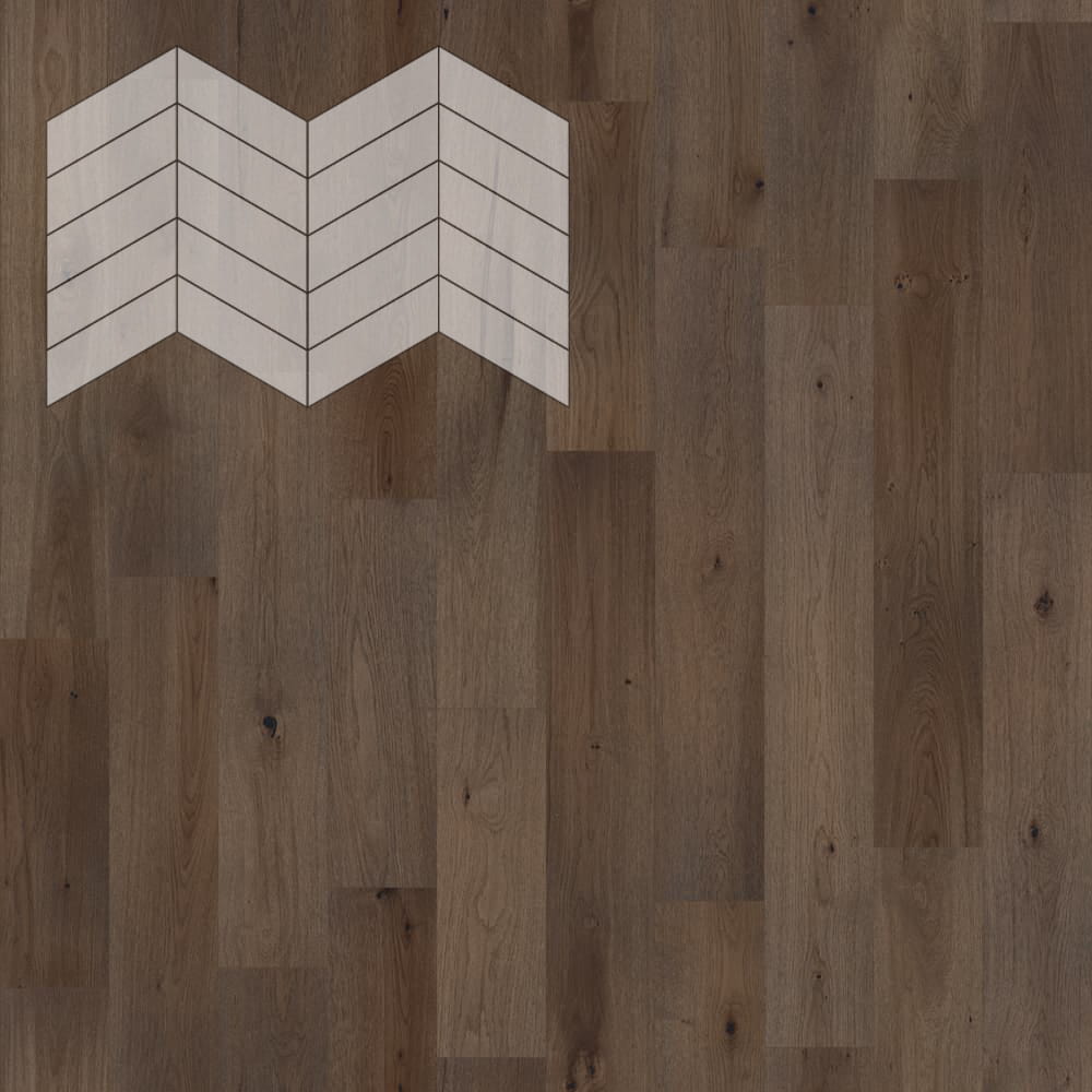 Lab Arte Chevron Дуб Рустик Кайт лак 400/337х110х14/3/60°