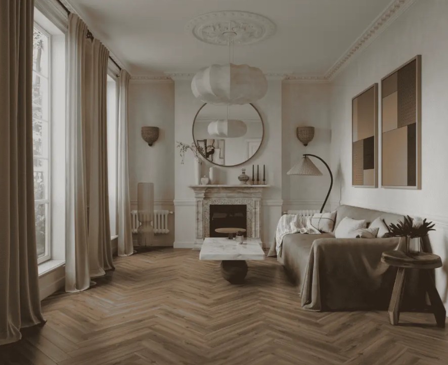 Alpine floor Herringbone Elegante LF304-37 Дуб Велла