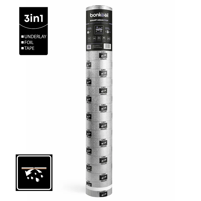 Подложка для ламината Bonkeel Smart Aquastop