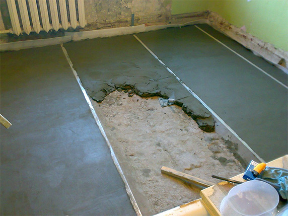 Подготовка бетонного пола под укладку ламината